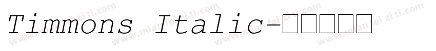 Timmons Italic字体转换